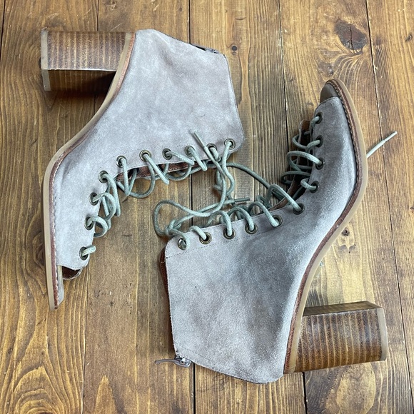 Jeffrey Campbell size 8 Cors lace up open toes heels - Picture 6 of 14
